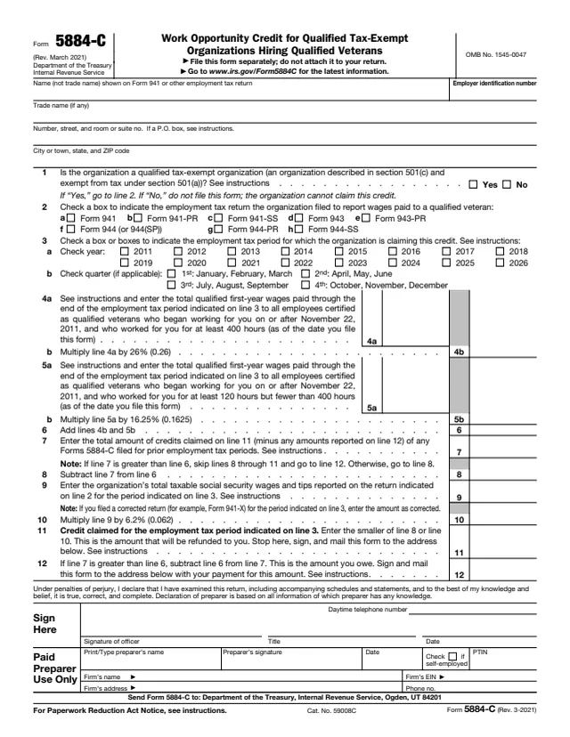 Page 1 of form 5884-C