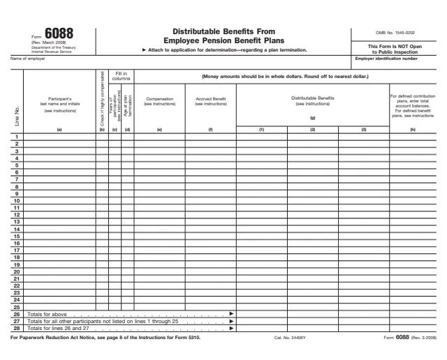 Page 1 of form 6088