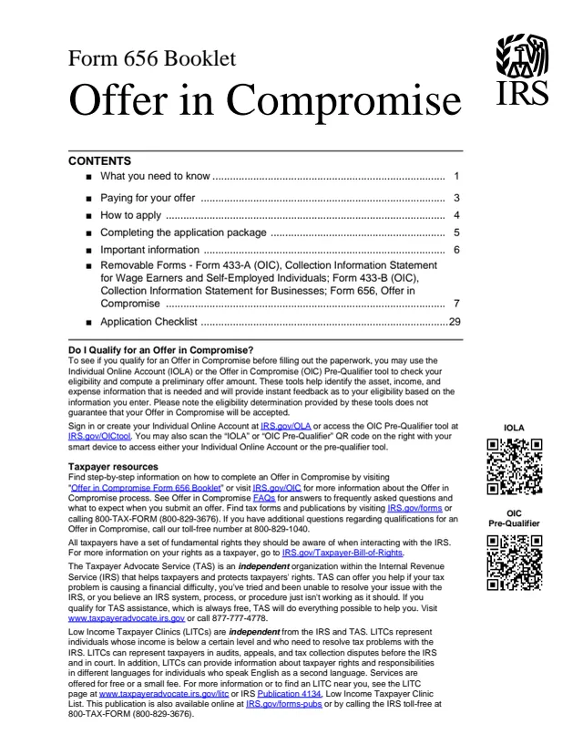 Page 1 of form 656-B