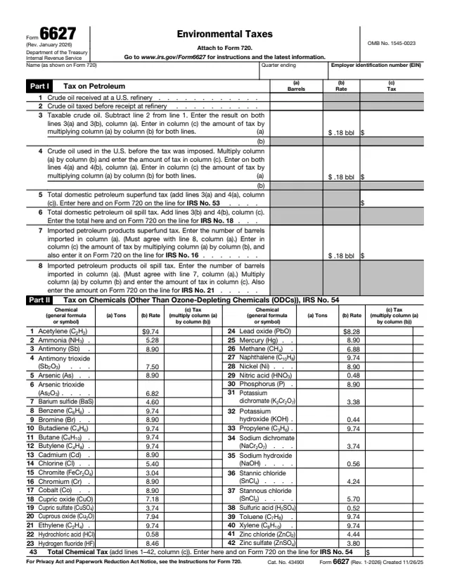Page 1 of form 6627
