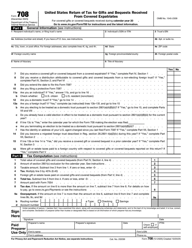 Page 1 of form 708