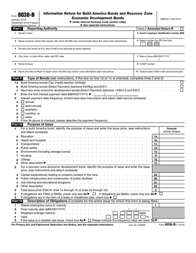 Page 1 of form 8038-B