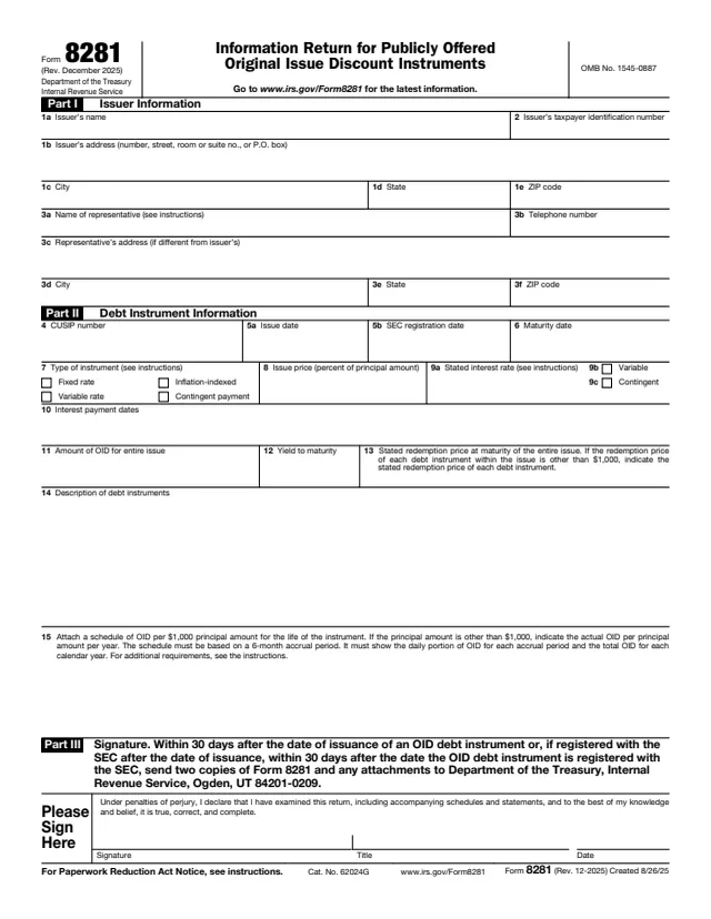 Page 1 of form 8281