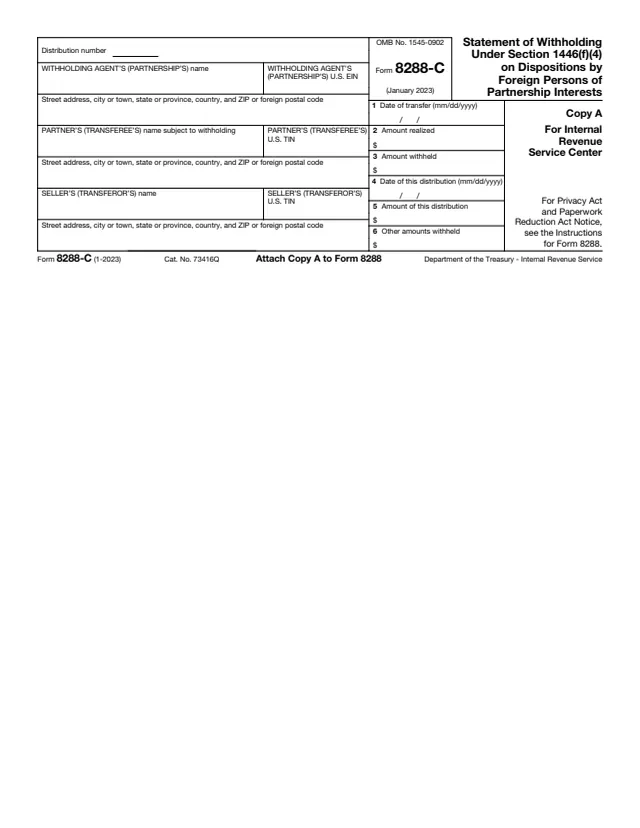 Page 1 of form 8288-C