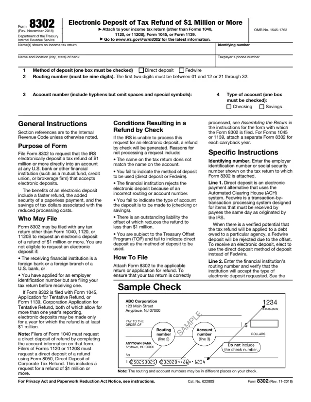 Page 1 of form 8302