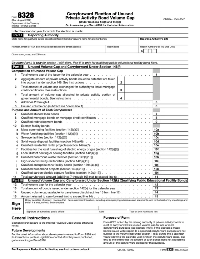 Page 1 of form 8328
