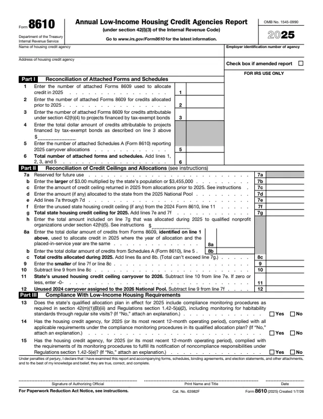Page 1 of form 8610