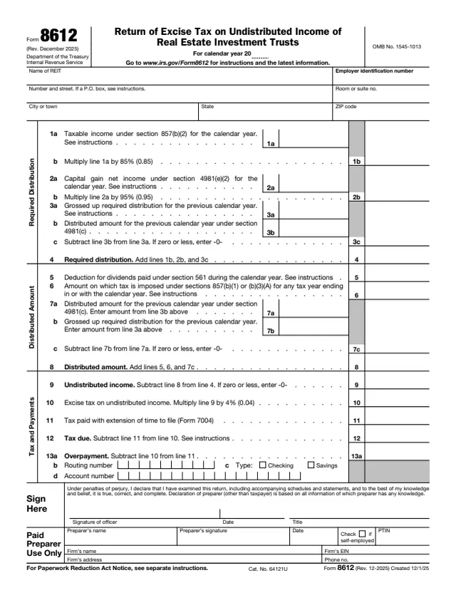 Page 1 of form 8612