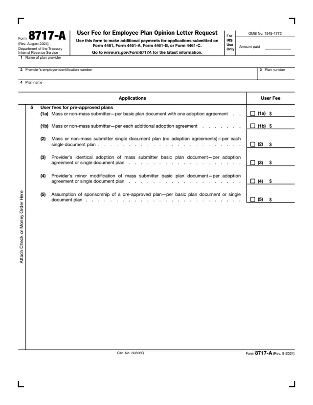 Page 1 of form 8717-A