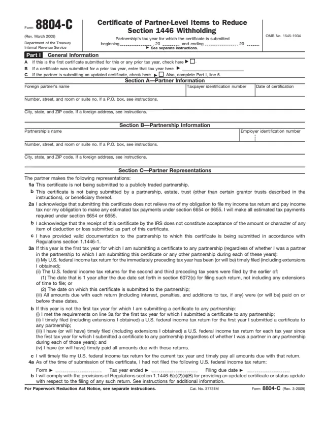 Page 1 of form 8804-C