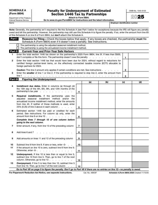 Page 1 of form 8804