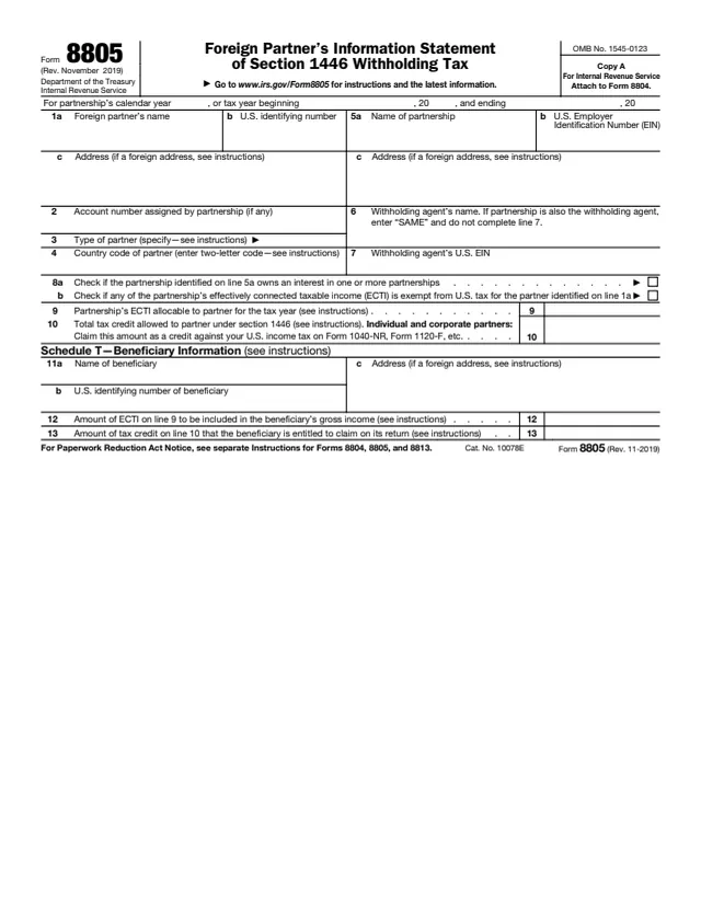 Page 1 of form 8805