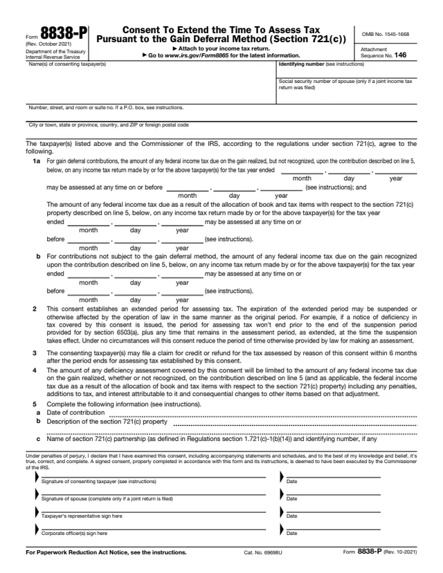 Page 1 of form 8838-P