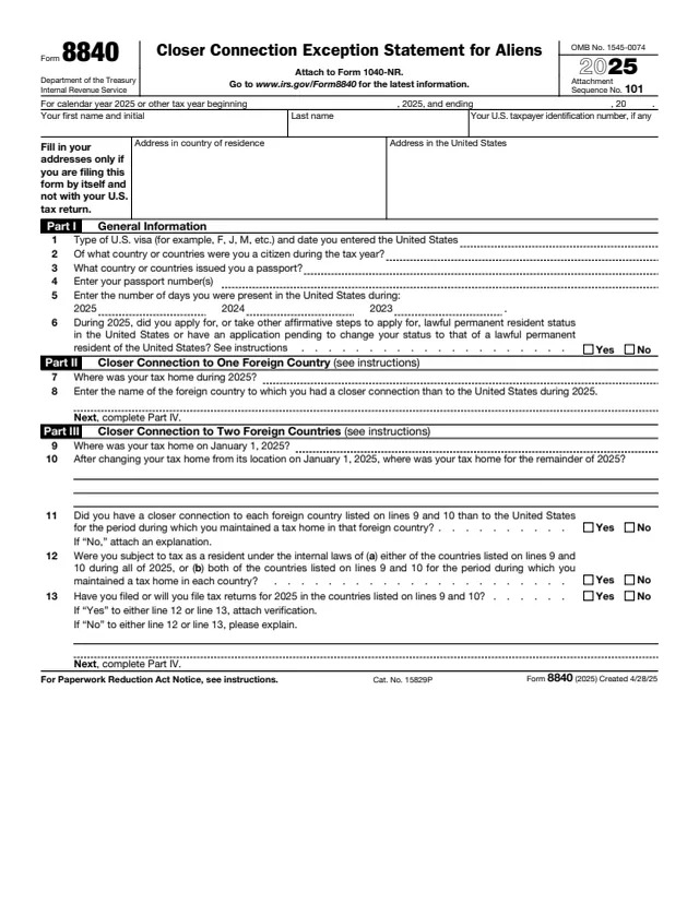 Page 1 of form 8840