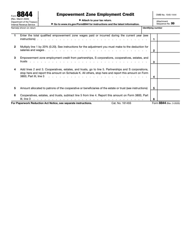 Page 1 of form 8844