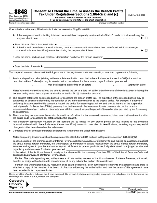 Page 1 of form 8848