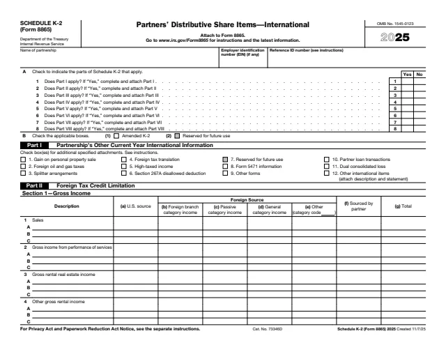Page 1 of form 8865