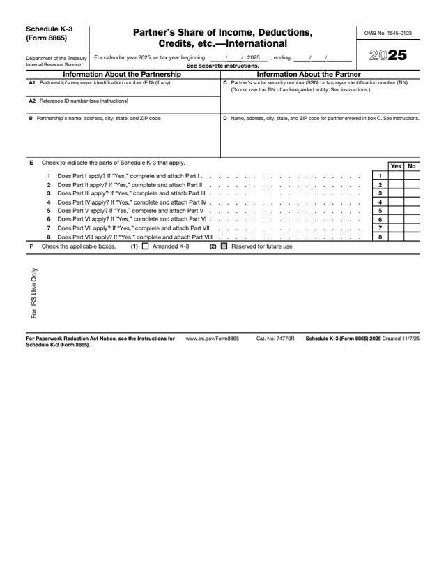 Page 1 of form 8865