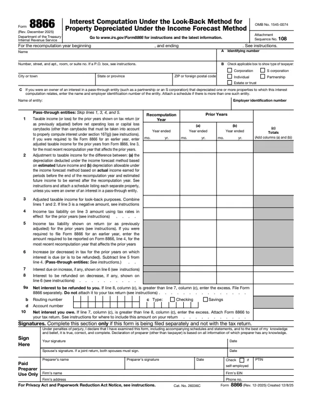 Page 1 of form 8866