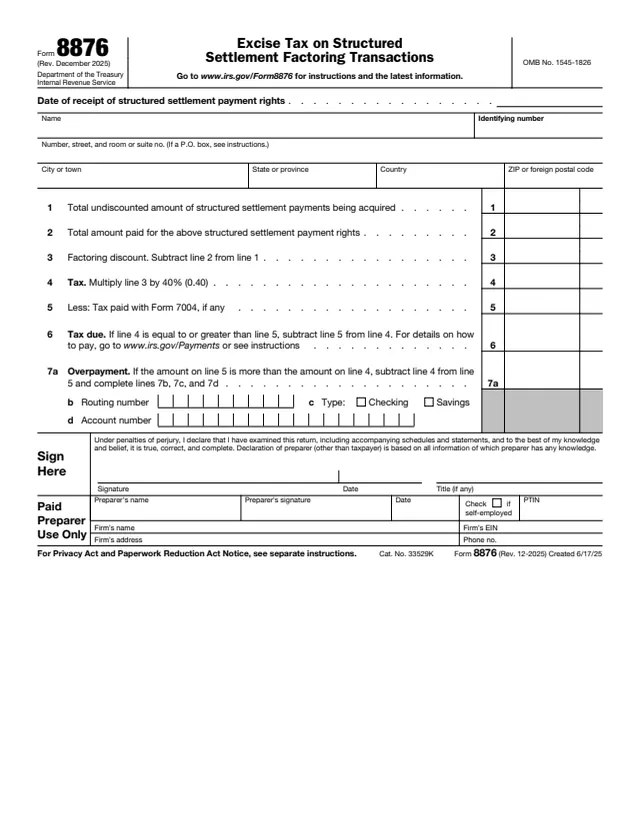 Page 1 of form 8876