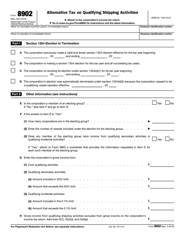 Page 1 of form 8902