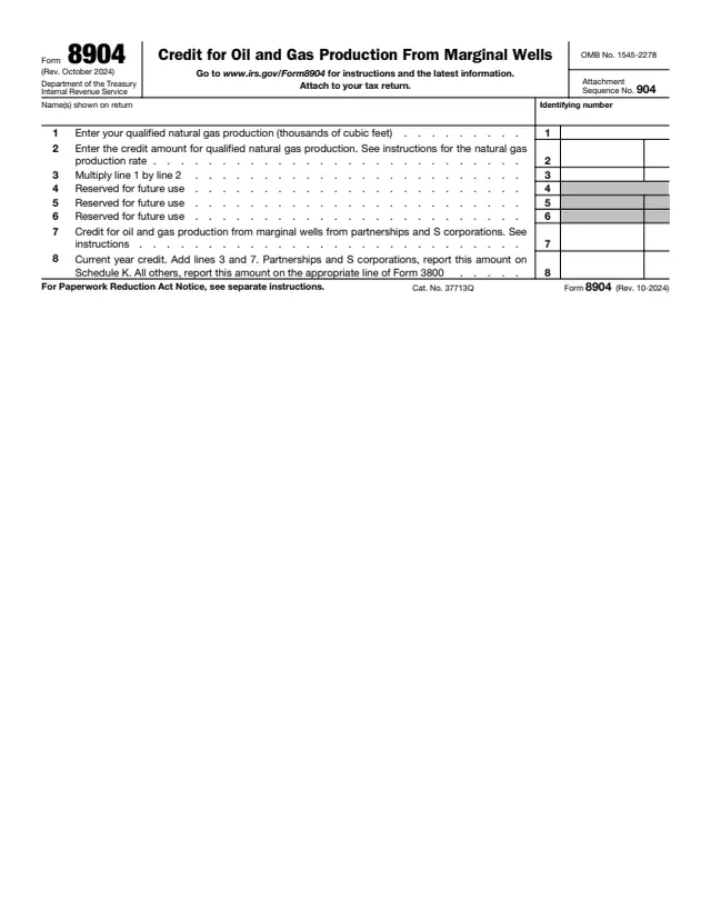Page 1 of form 8904