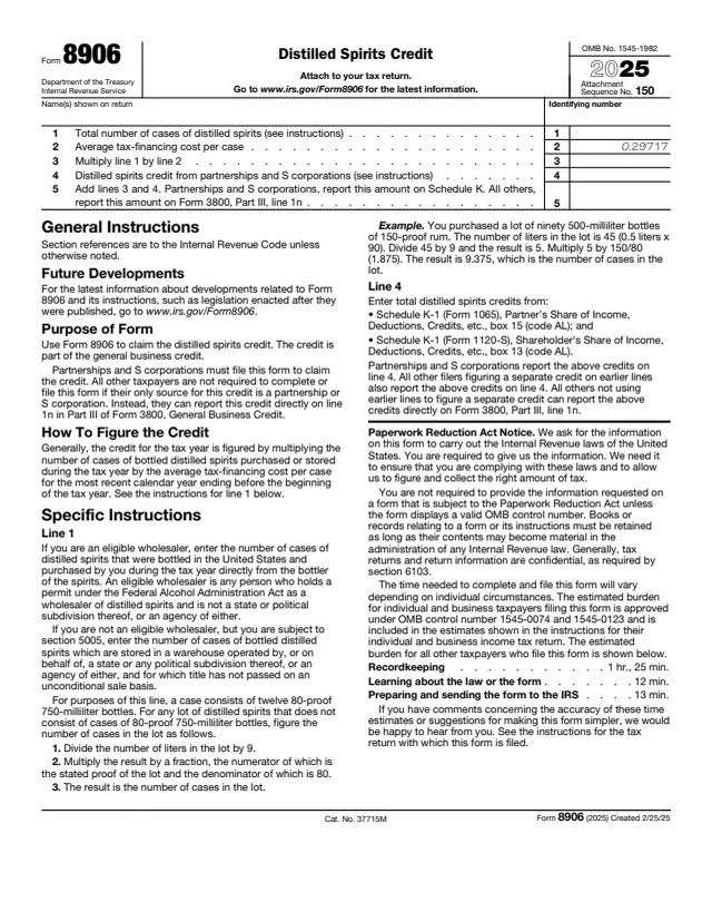 Page 1 of form 8906