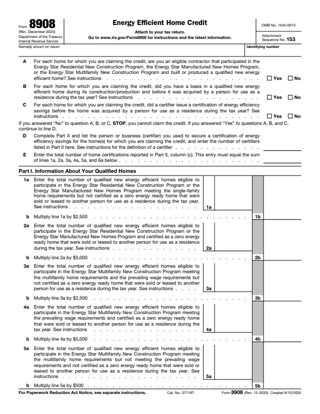 Page 1 of form 8908