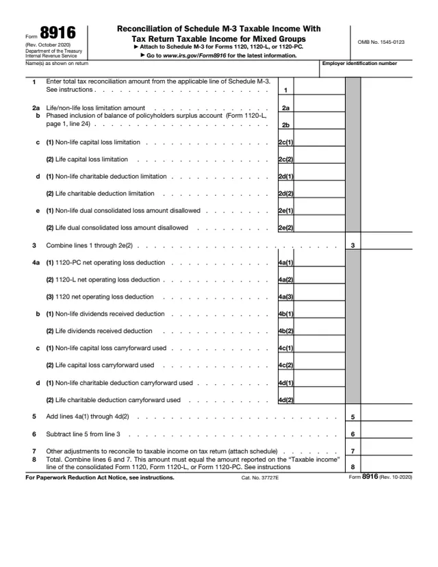 Page 1 of form 8916