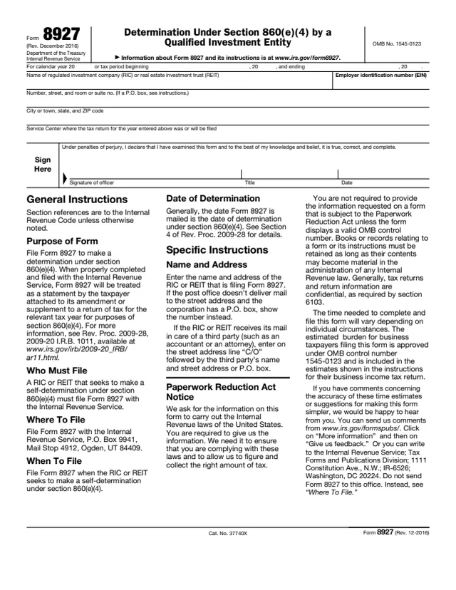 Page 1 of form 8927