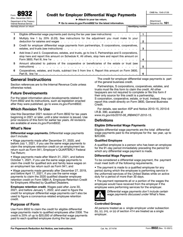 Page 1 of form 8932