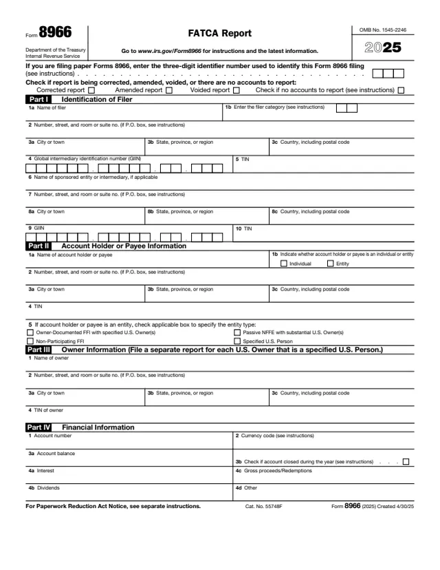 Page 1 of form 8966
