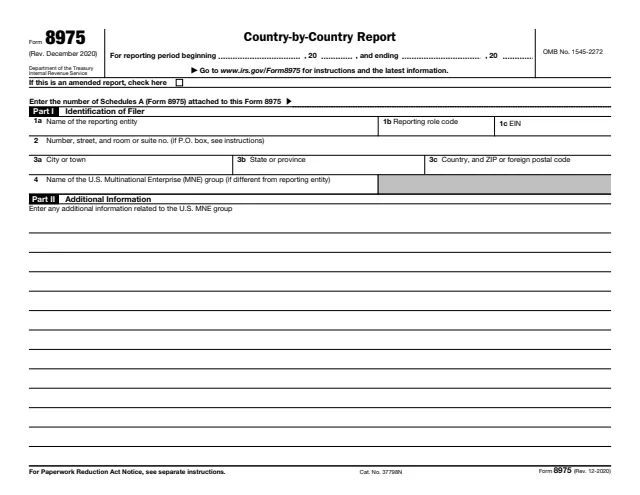 Page 1 of form 8975
