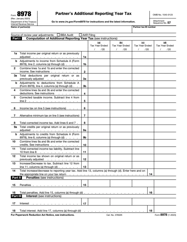 Page 1 of form 8978