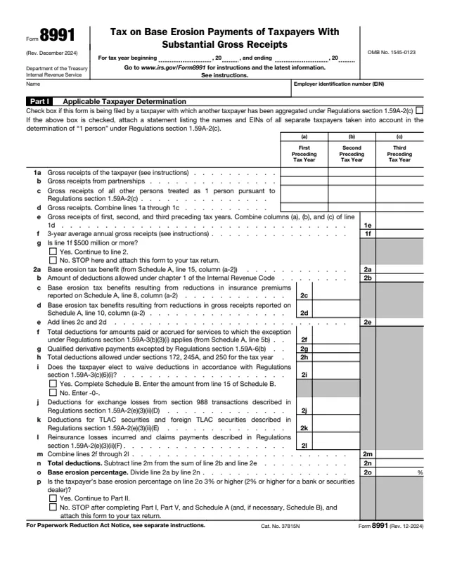 Page 1 of form 8991