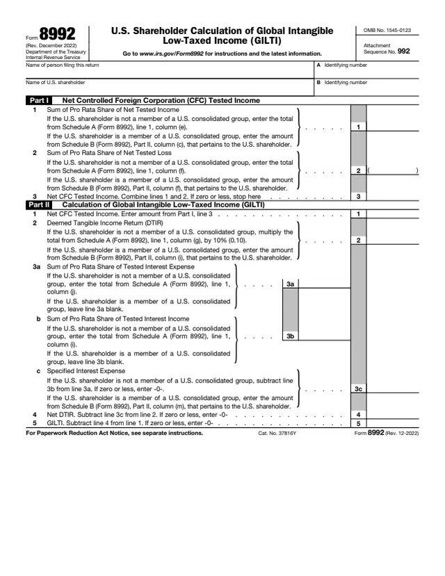 Page 1 of form 8992