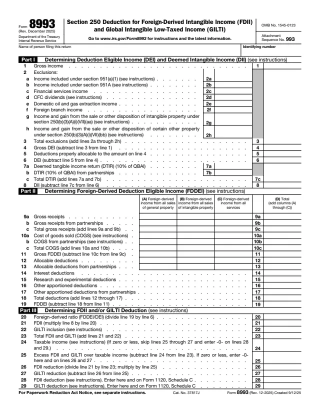 Page 1 of form 8993