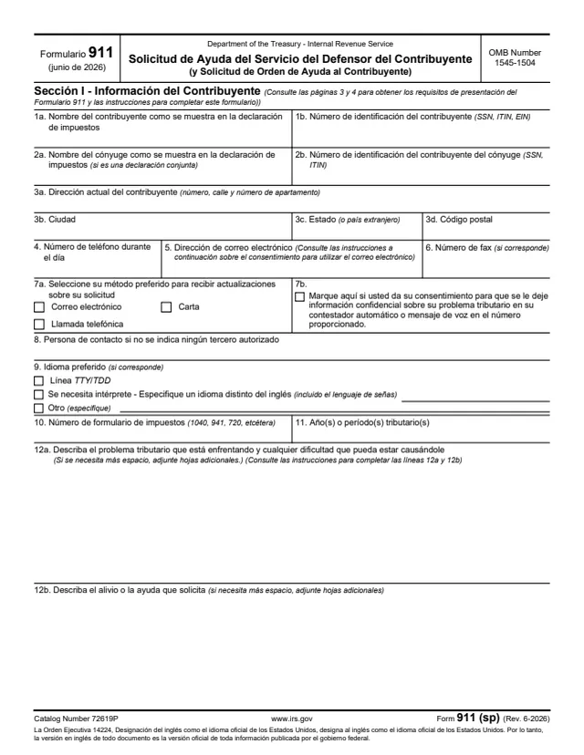 Page 1 of form 911