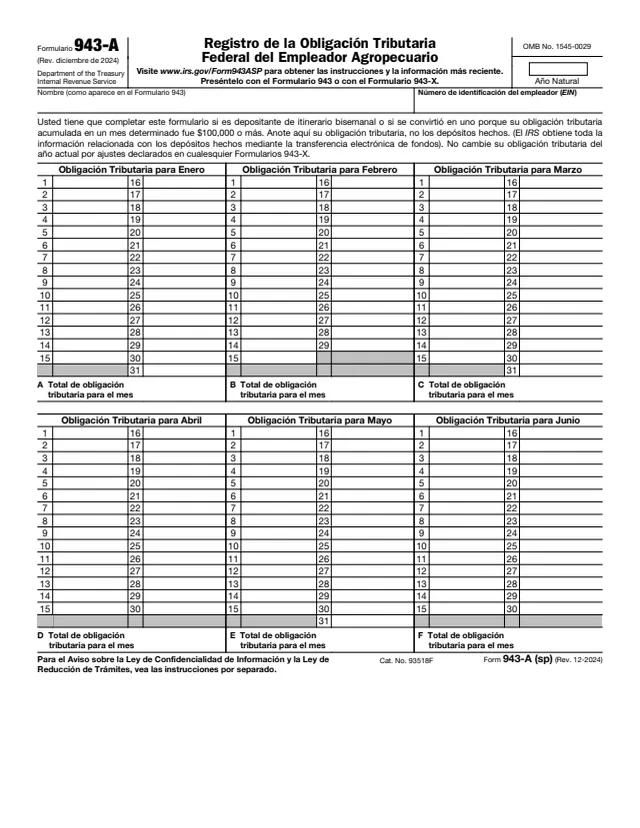 Page 1 of form 943-A