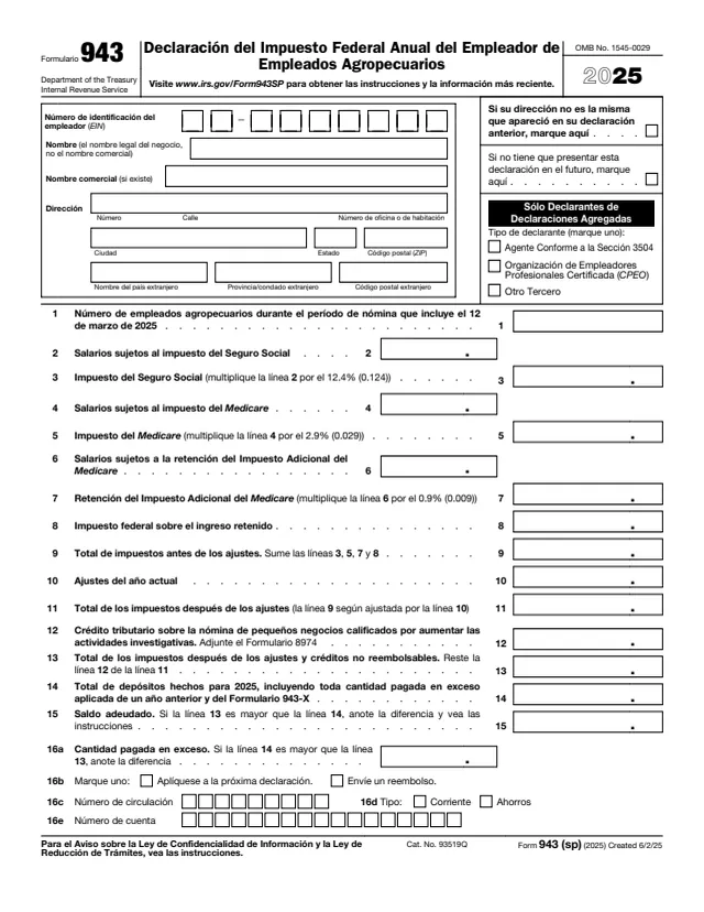 Page 1 of form 943