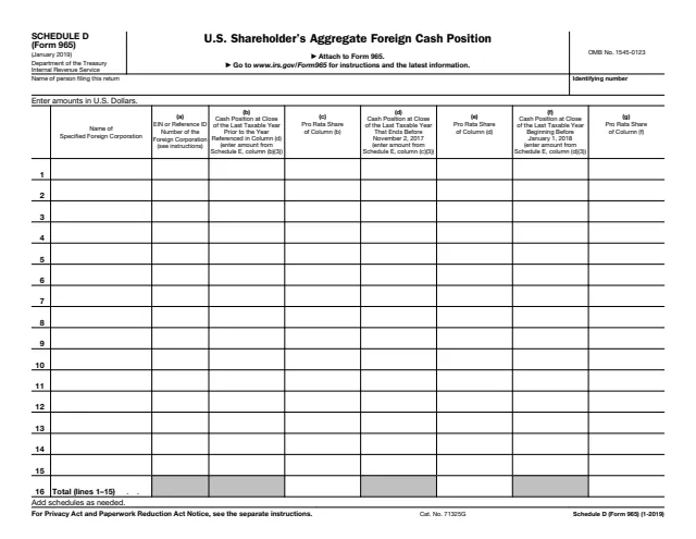 Page 1 of form 965 Sch. D