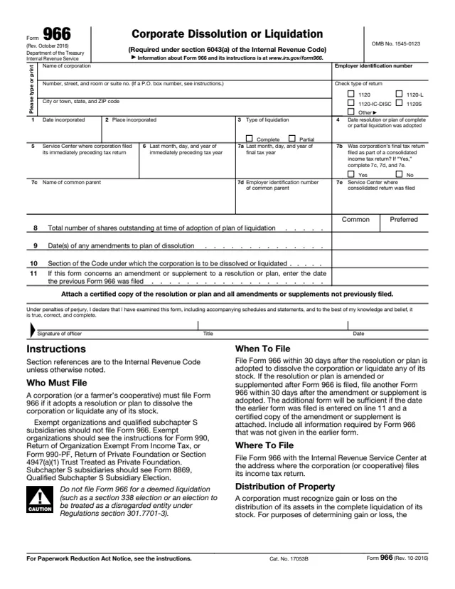 Page 1 of form 966