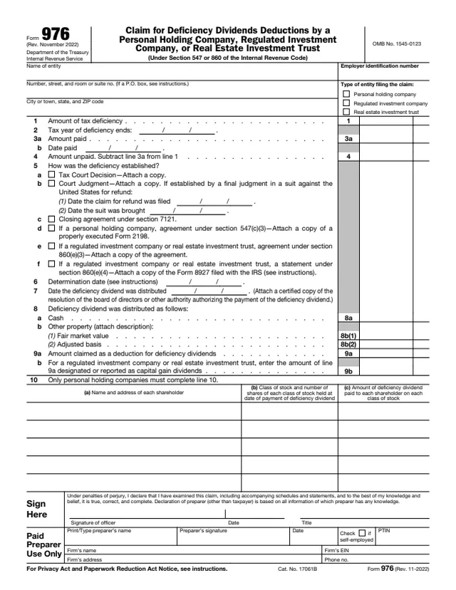 Page 1 of form 976