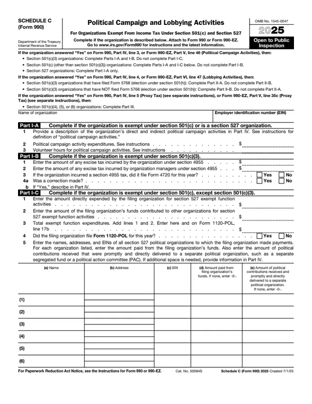Page 1 of form 990