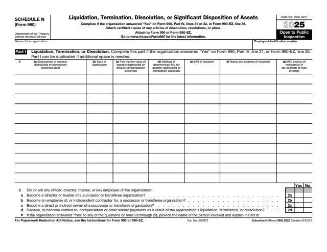 Page 1 of form 990