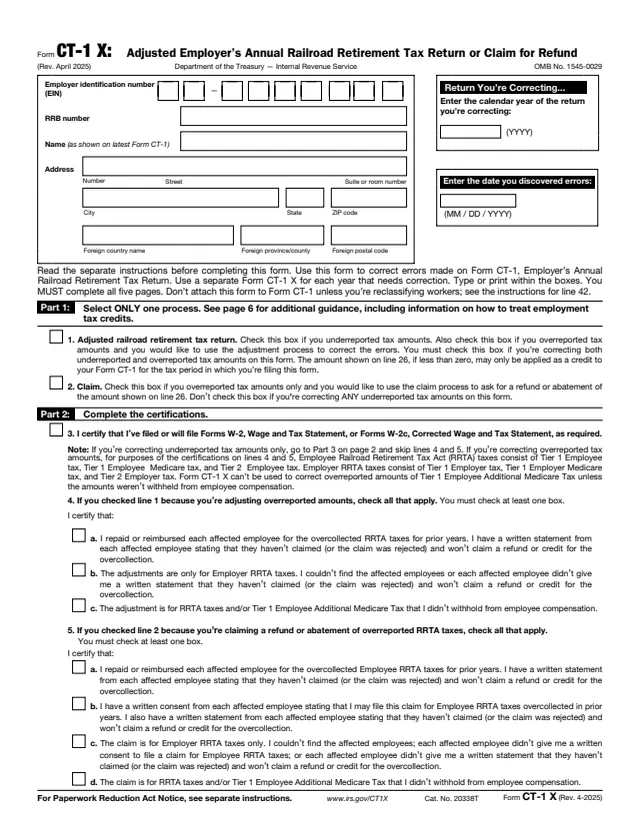 Page 1 of form CT-1