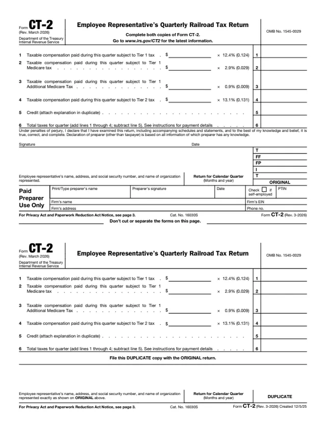 Page 1 of form CT-2