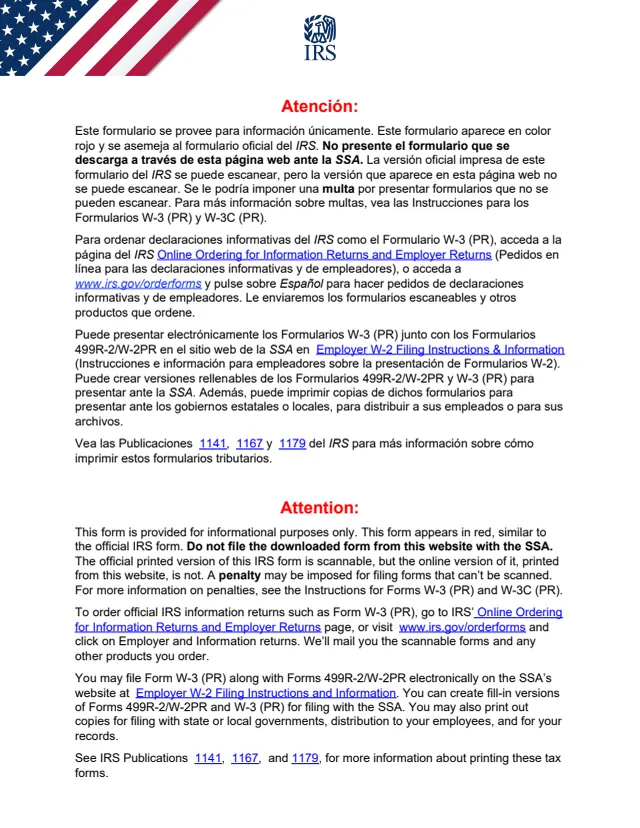 Page 1 of form W3PR