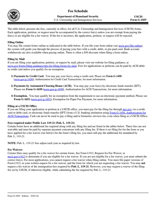 Page 1 of form G-1055