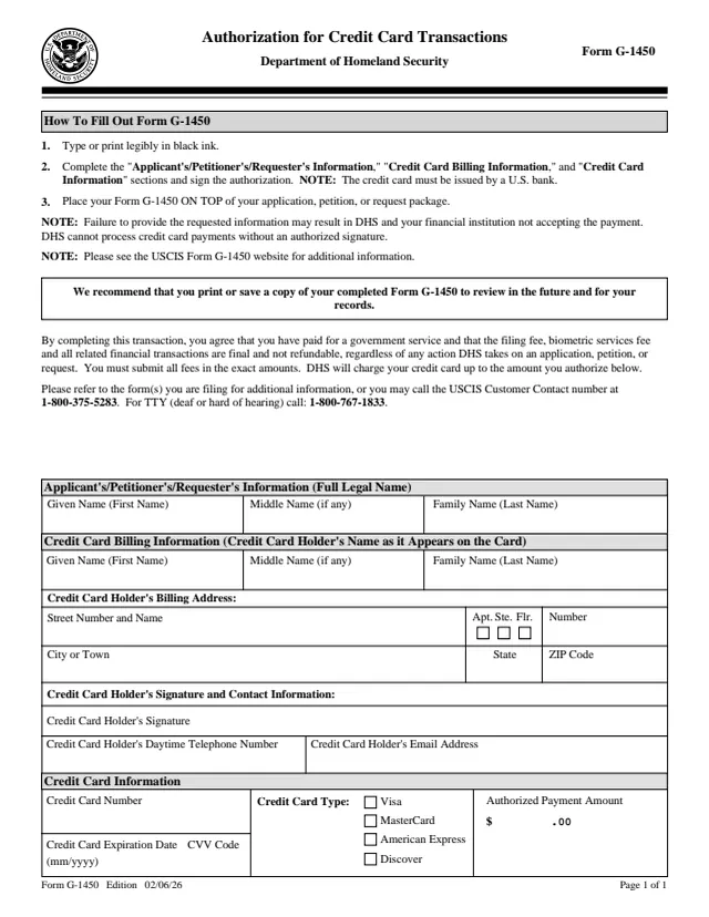 Page 1 of form G-1450